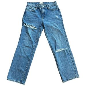Pacsun 90’s Straight Leg Blue Jeans Women’s 25 Distressed Cropped Denim Casual